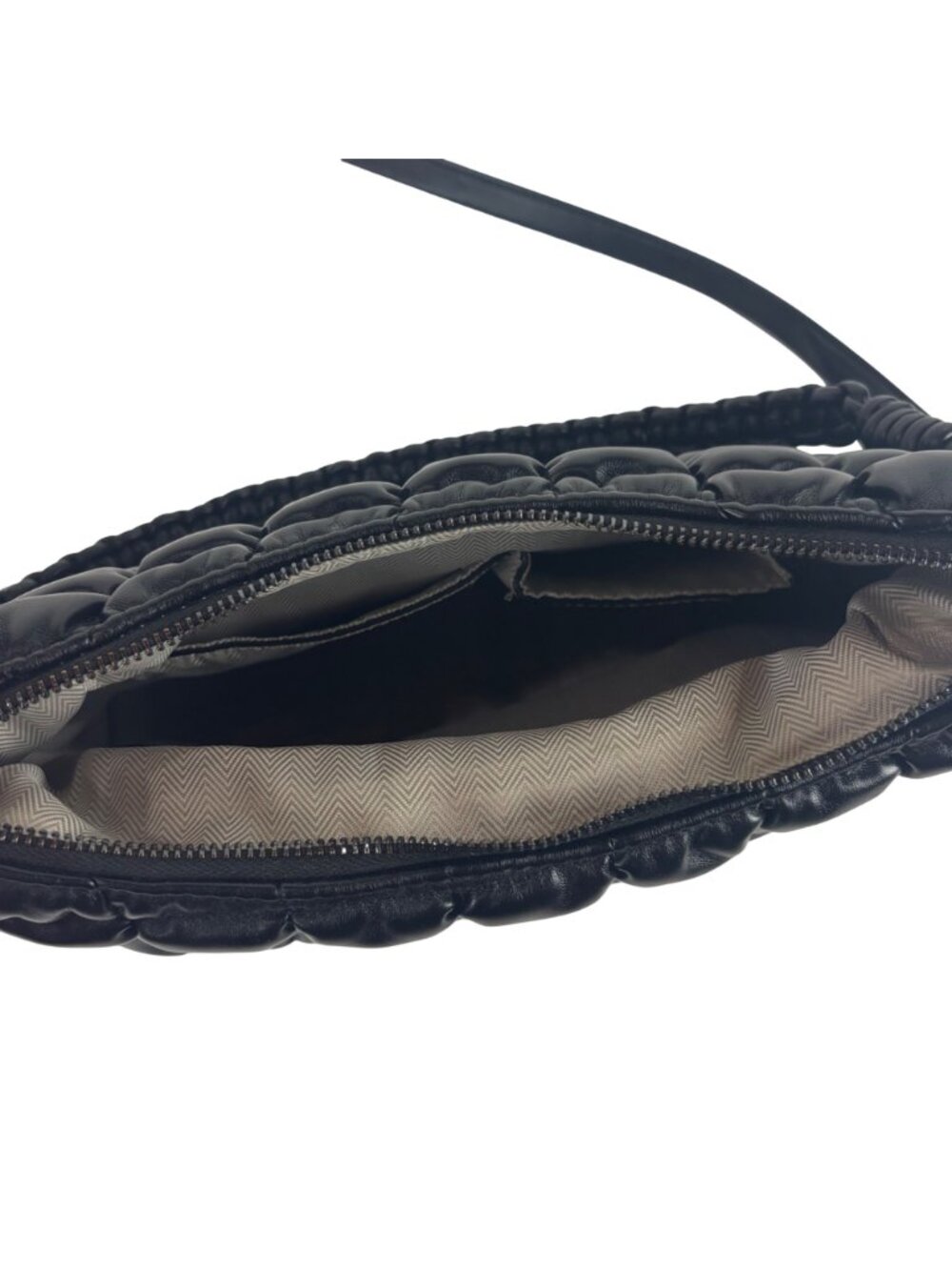 Jen & Co Jacqueline Quilted Satchel Shoulder Bag Black With Braided Handle & Adj - Picture 7 of 12